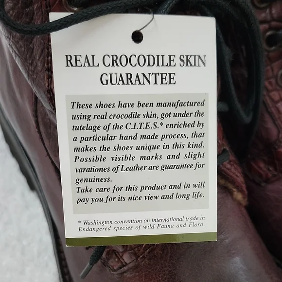 NEW - CALZOLERIA TOSCANA Buffalo Calfskin & Gator Skin 4060 Brick